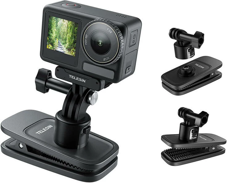 Nosilec za hrbet za športne kamere, Telesin S2-JFM-01, magneten, črn