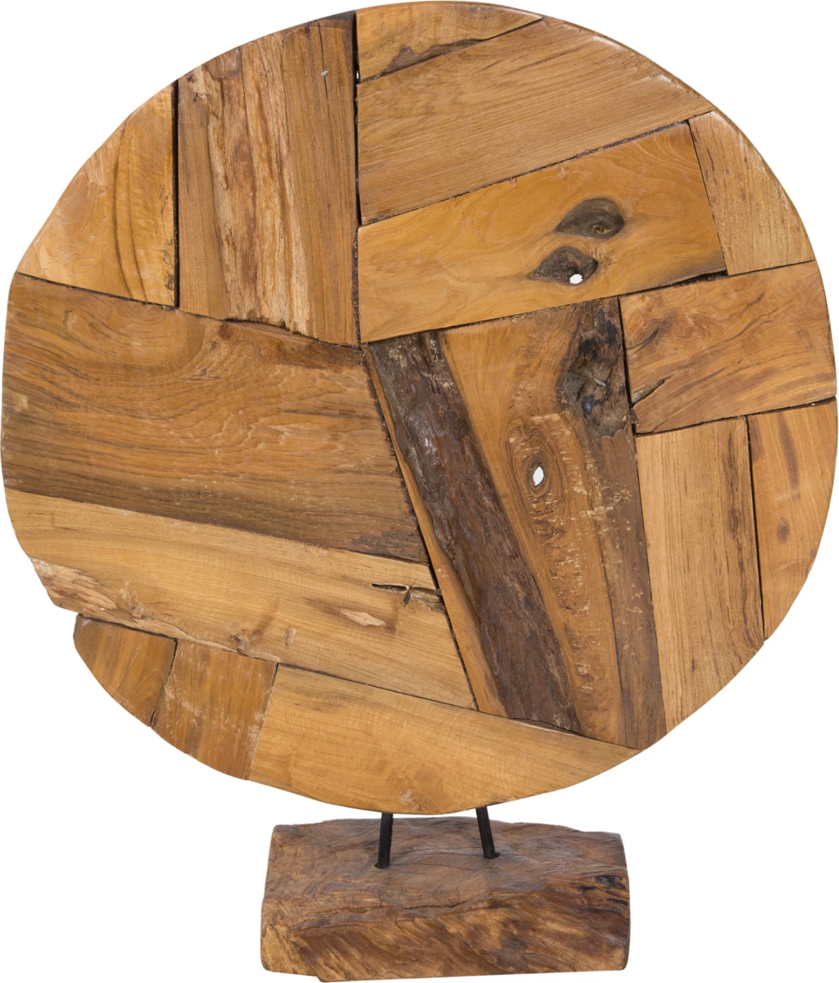 Namizna dekoracija FH7718 iz masivnega tikovega lesa naravna 50x15x64H