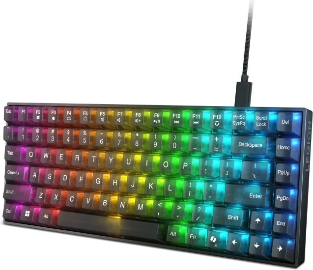 Mehanska tipkovnica Lenovo Legion K510 Mini Pro Gaming, RGB LED, z žico, QWERTY
