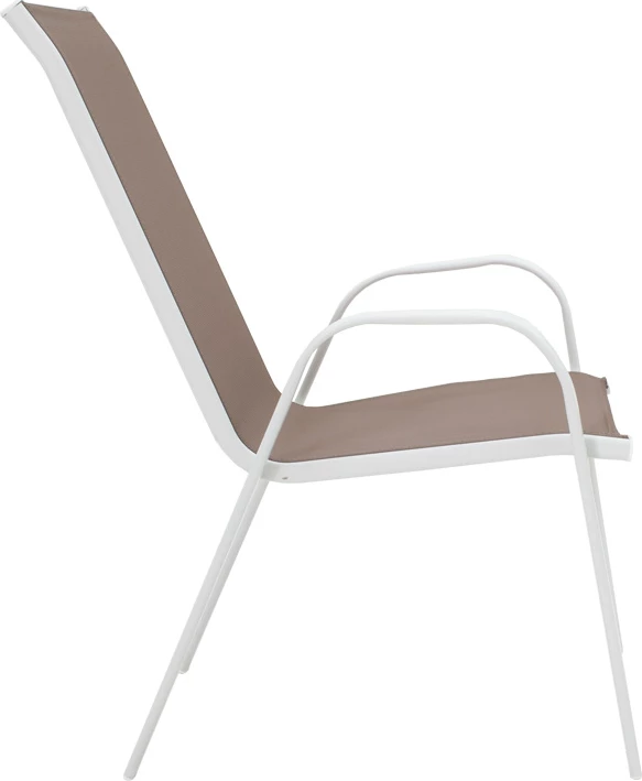 Komplet mize in stolov za teraso, bela, 70x70x70 cm