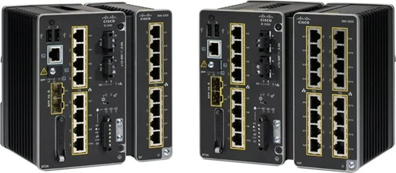 Industrijski stikalo Cisco Catalyst IE3300, 16 priključkov Gigabit Ethernet, črno