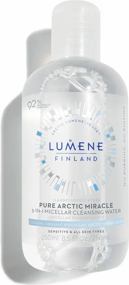 Micelarna voda 3-v-1 Za ženske Lumene Nordic Hydra Lahde Pure Arctic Miracle, 250 ml