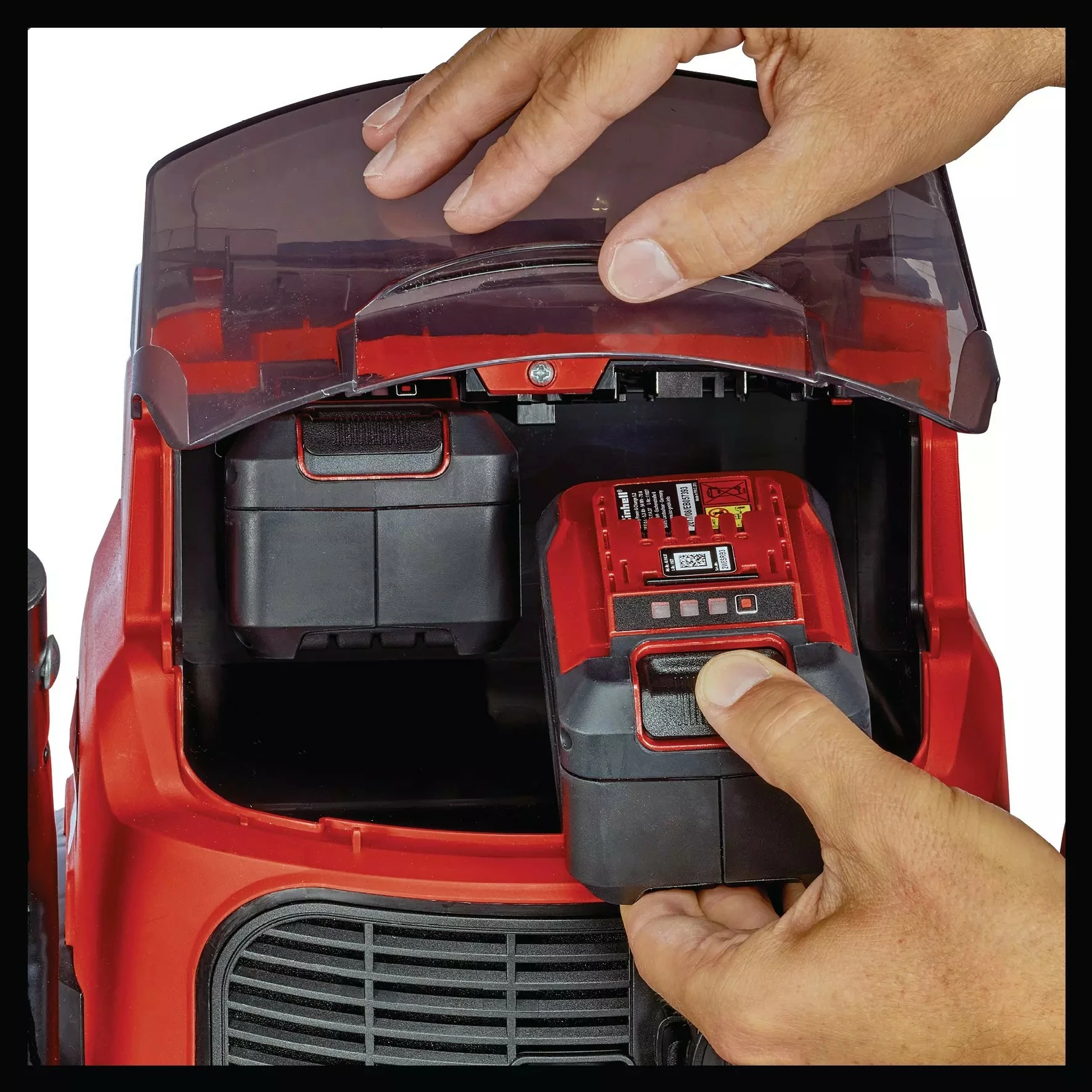 Sesalnik z rezervoarjem 30 L, brez kabla, za mokro in suho čiščenje, Einhell TE-VC 36/30 Li S-Solo, črn/rdeč/siv