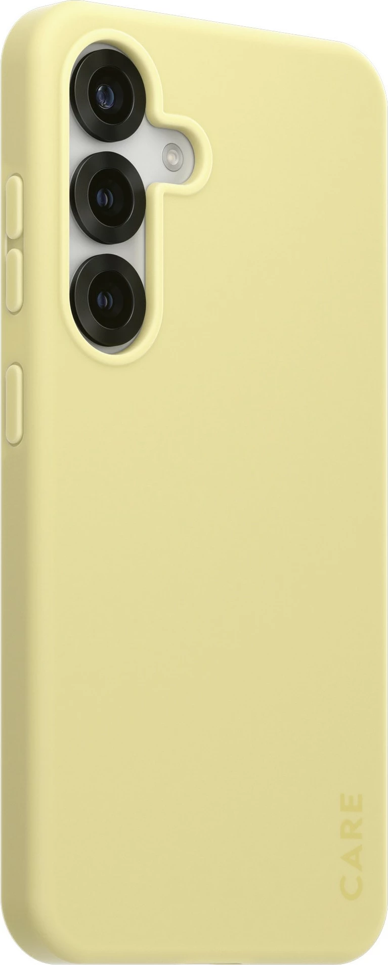 Moden silikonast ovitek Chardonnay za Galaxy S25, PanzerGlass CARE, rumen