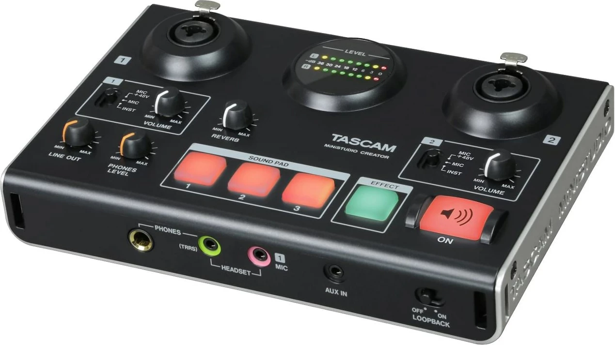 Kompakten profesionalen avdio vmesnik TASCAM US-42B MiniStudio Creator, črn