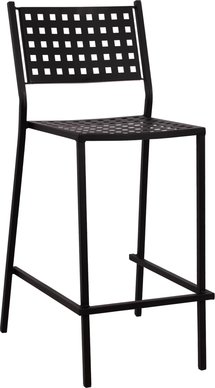 Barski stol Olympias kovinski FH5528.01 črne barve 47x58x111 cm