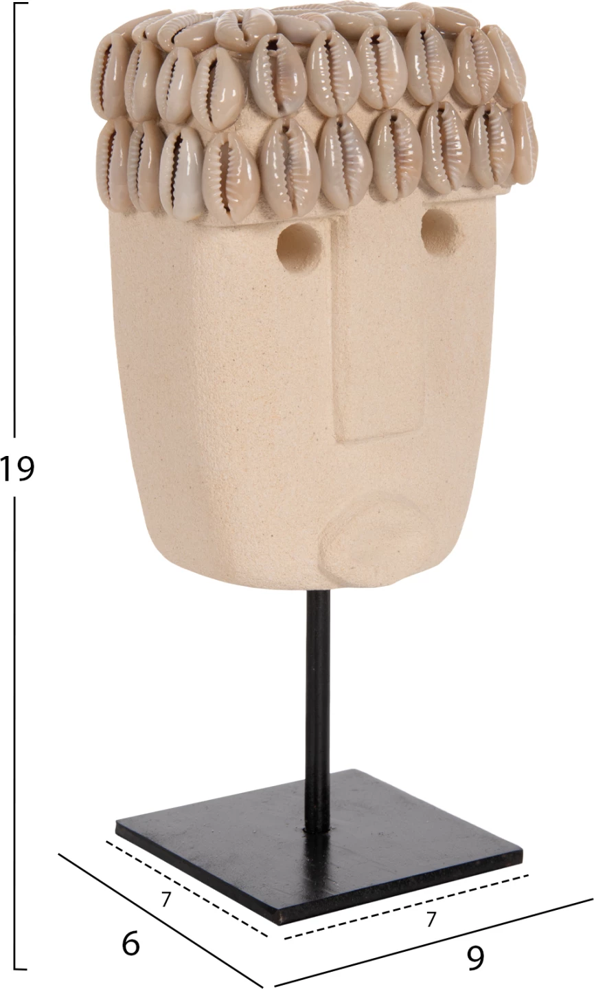 Namizna dekoracija obraz FH4313 iz kamna Paras na črnem kovinskem stojalu 9x6x19H cm