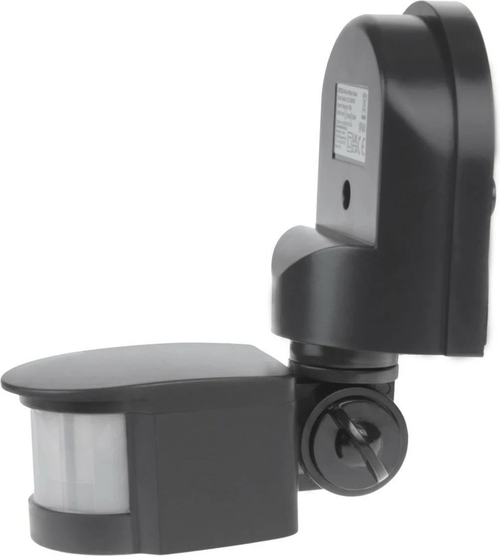 Senzor gibanja in mraka Maclean MCE25GR, 180°, 5–12 m, IP44, črn