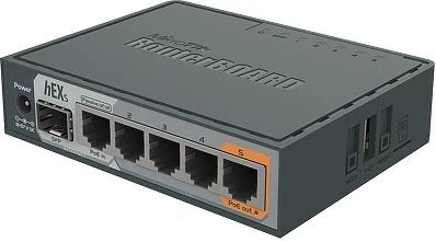 Gigabit Ethernet usmerjevalnik hEX S, MikroTik, črn