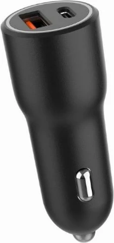 Avtomobilski polnilec Gembird TA-UC-AC2PDQC38-CAR-01, 38 W, USB-A/USB-C, črn