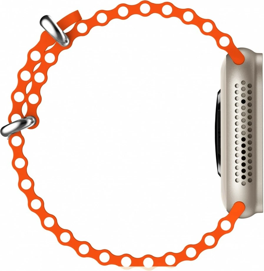 Pametna ura EcoWatch EW02, 1,91-palčni, Bluetooth, srebrna z oranžnim paščkom, komplet z 2 paščkoma