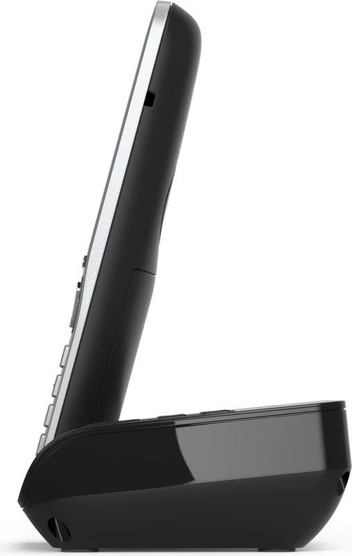 Analogni/DECT telefon COMFORT 500A duo, Gigaset, 200 imenikov, črn/kovinsko srebrn