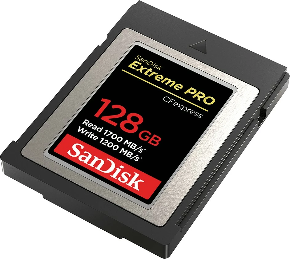 Pomnilniška kartica Extreme PRO CFexpress 128GB Sandisk, 1700MB/s, 1200MB/s, črna