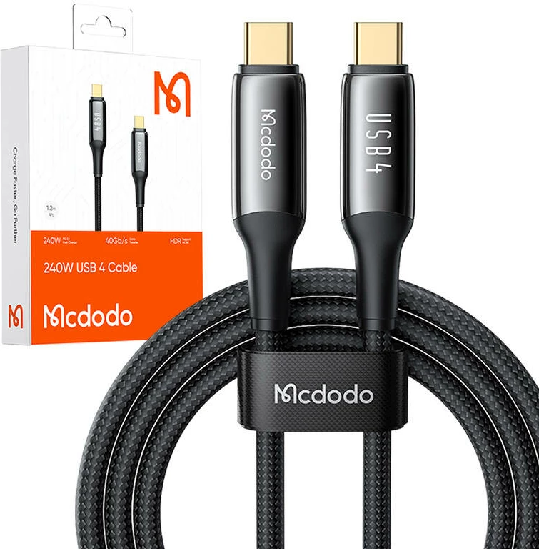 Kabel USB-C na USB-C, Mcdodo CA-2990, 1,2 m, 240 W, črn