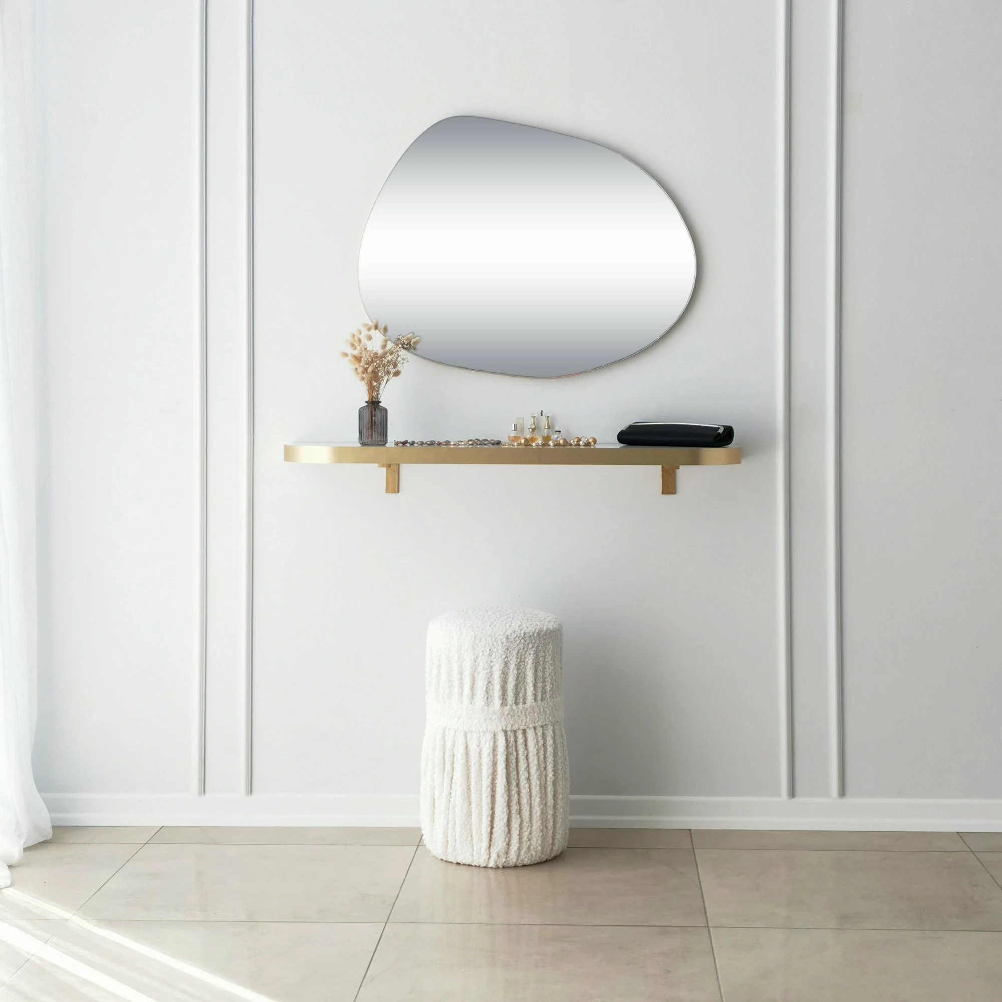 Moderno ogledalo, zlate barve, Hanah Home Gusto