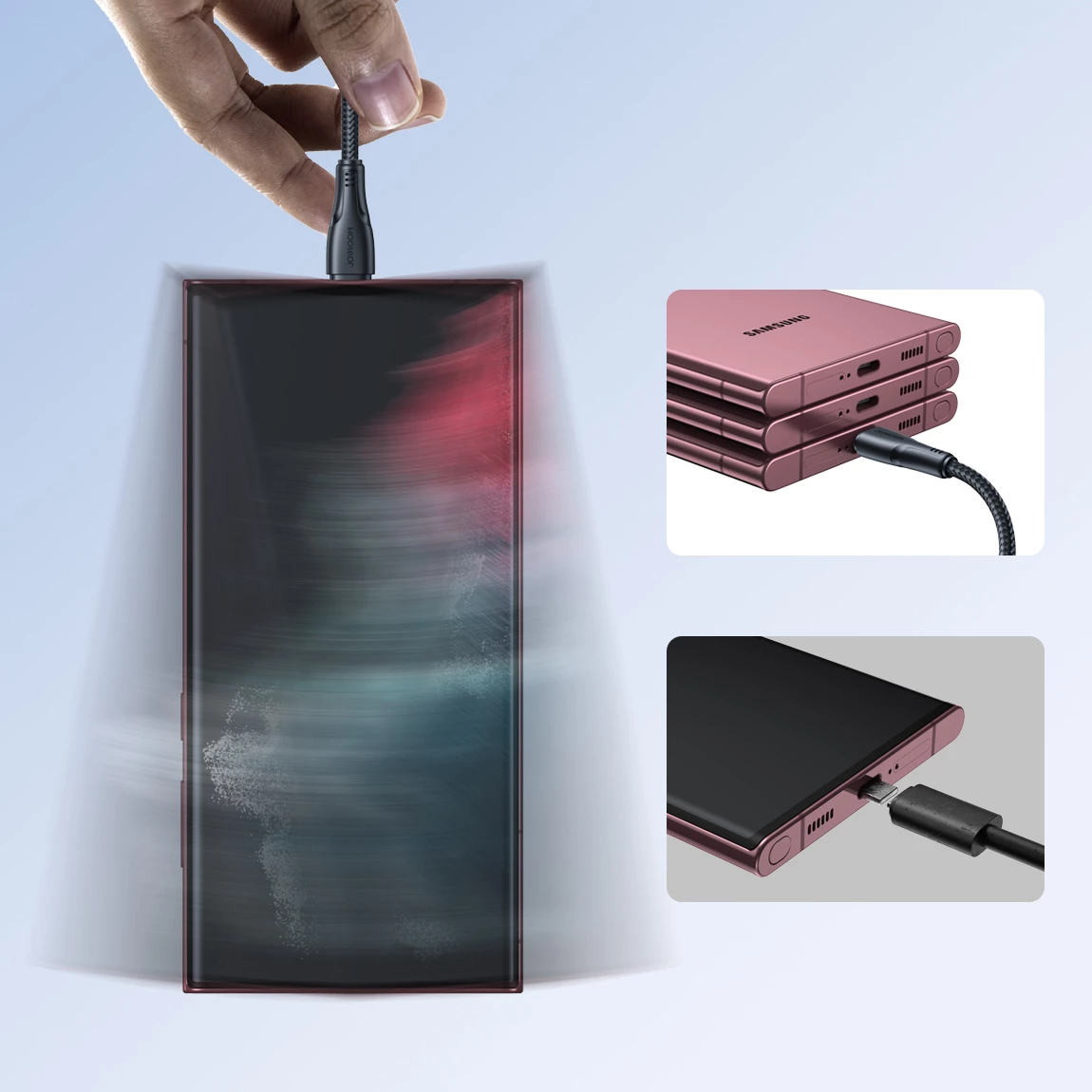 Kabel Joyroom Surpass Series A11, USB-A v USB-C, 1,2 m, 3A, črn