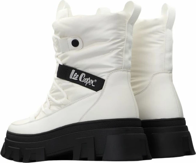 Visoke ženske škornje Lee, bele