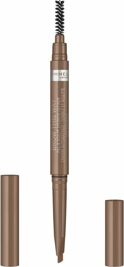 Lepenilo in oblikovalec za obrvi Rimmel Brow This Way Fill & Sculpt 001 Blonde 0,25 g
