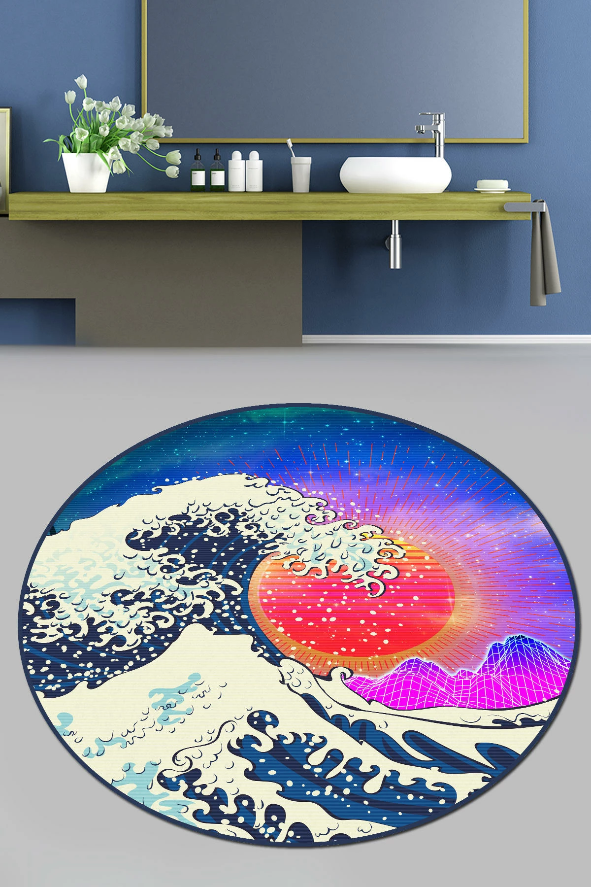 Kopalniška preproga Mijölnir, Tidal Wave Djt, večbarvna, 100 cm