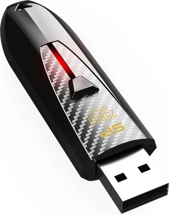 USB ključek Silicon Power Blaze B25, 128GB, Tip A, Gen 1, črn