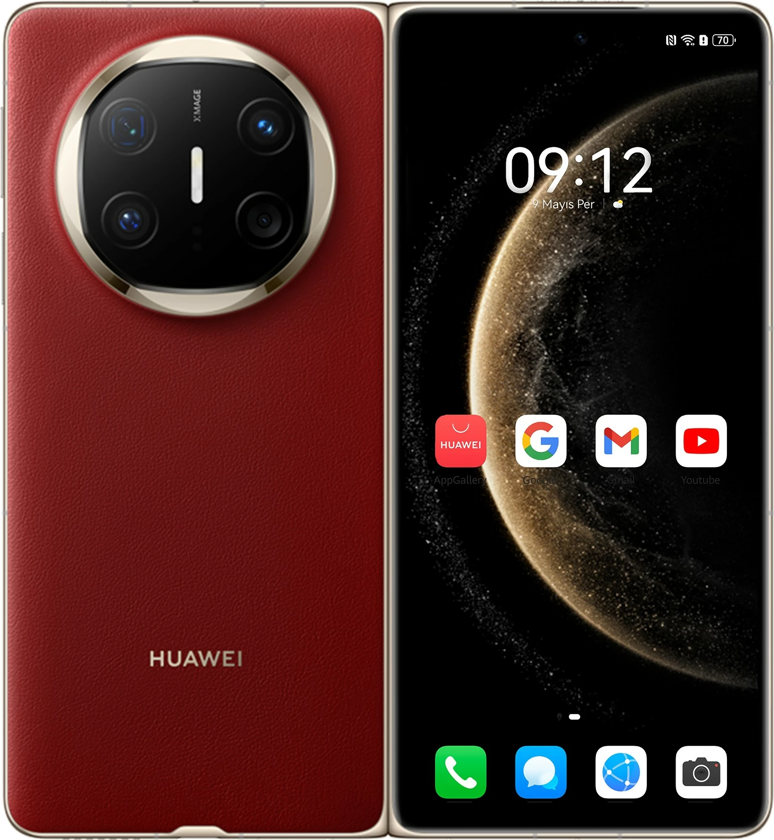 Pametni telefon Huawei Mate X6, 12 GB RAM pomnilnik, 512 GB, rdeč