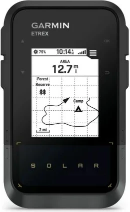 GPS prenosni z možnostjo sončnega polnjenja eTrex Solar, Garmin, črn