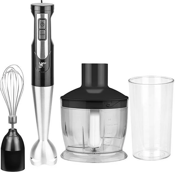 Ročni blender Lafe BRK-003A, 700 ml vrč, metlica in sekljalnik, inox