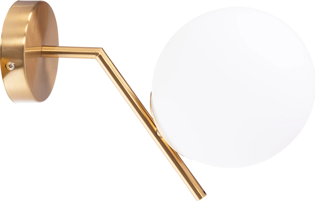 Stenska svetilka HOMY2 FH4471 kovinska osnova v zlati barvi-steklo [E27] 14.5x28x21Hcm