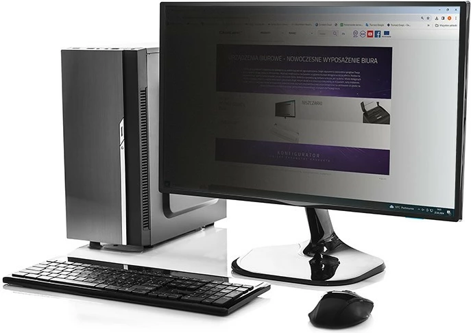 Filtar zasebnosti, 24", 16:10, črn — Qoltec 51061