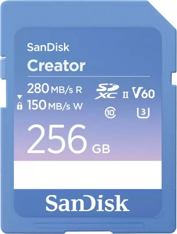 SD kartica Sandisk Creator 256GB UHS-II, modra