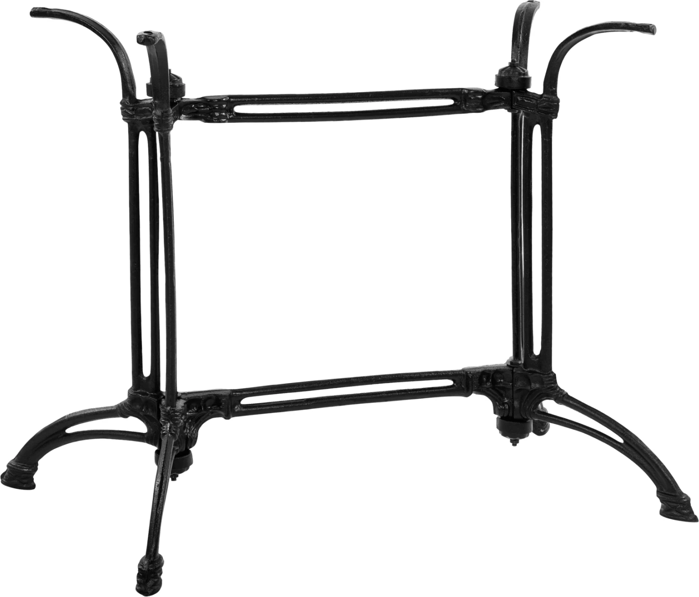 Osnova iz litega železa z dvema stolpcema FH443 v črni barvi 82X50X71H