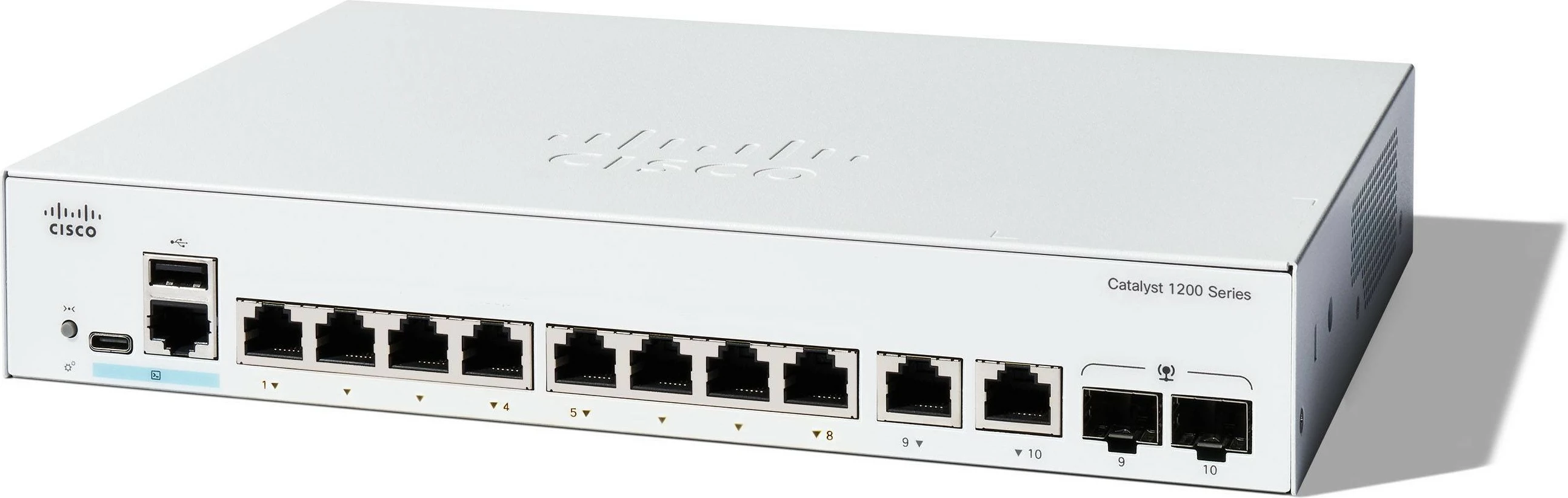 Stikalnik Cisco Catalyst 1200-8T-E-2G, 8 vrat GE, upravljan, 1U rack