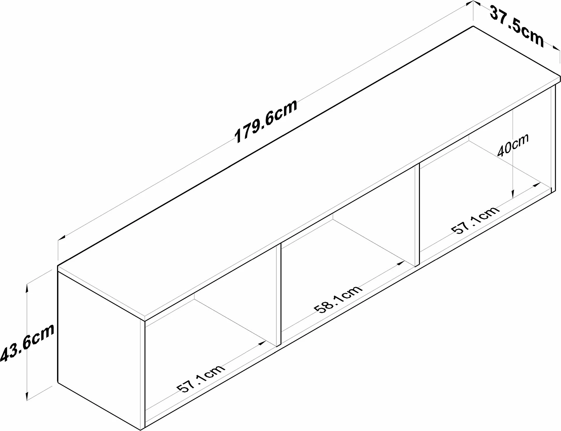 Večnamenska omara Hanah Home EA103 - 2387, oreh in bela