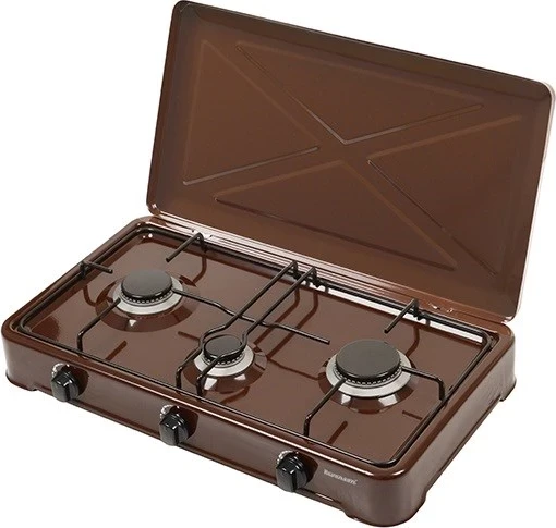 Prenosni plinski kuhalnik Ravanson K-03BR, rjav