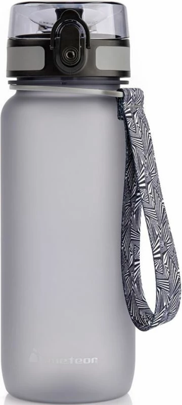 Voda steklenica 650 ml za turizem/na prostem, Meteor, siva/srebrna