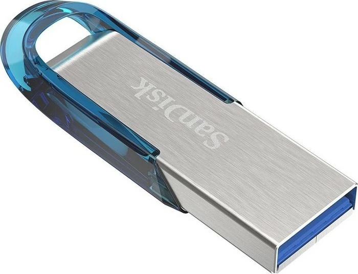 USB SanDisk Ultra Flair 32 GB, USB Type-A, 3.2 Gen 1, moder, srebrn