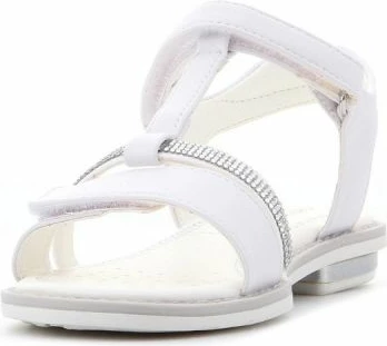 Dihajoče sandale Geox za otroke, bele