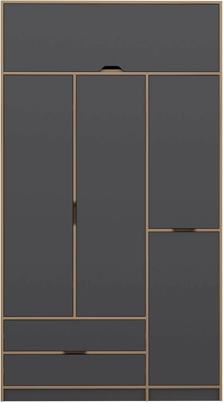 Omara Skye Decor Elina, antracit in les, 140x253x52 cm