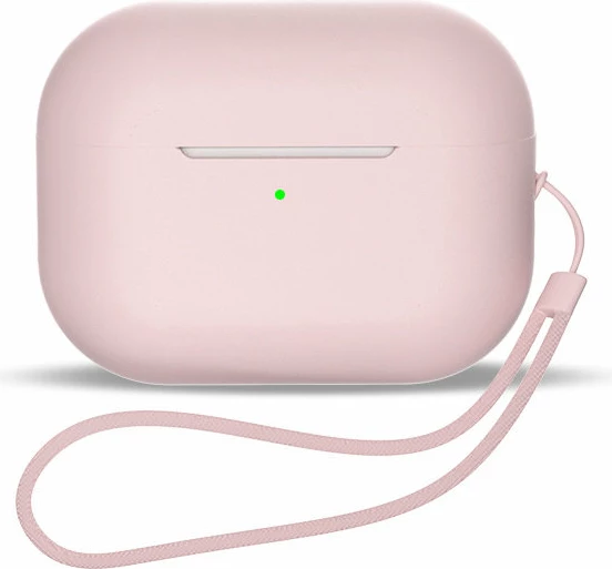Ovitek za AirPods 1/2 Hurtel, z zapestnim trakom, rožnat