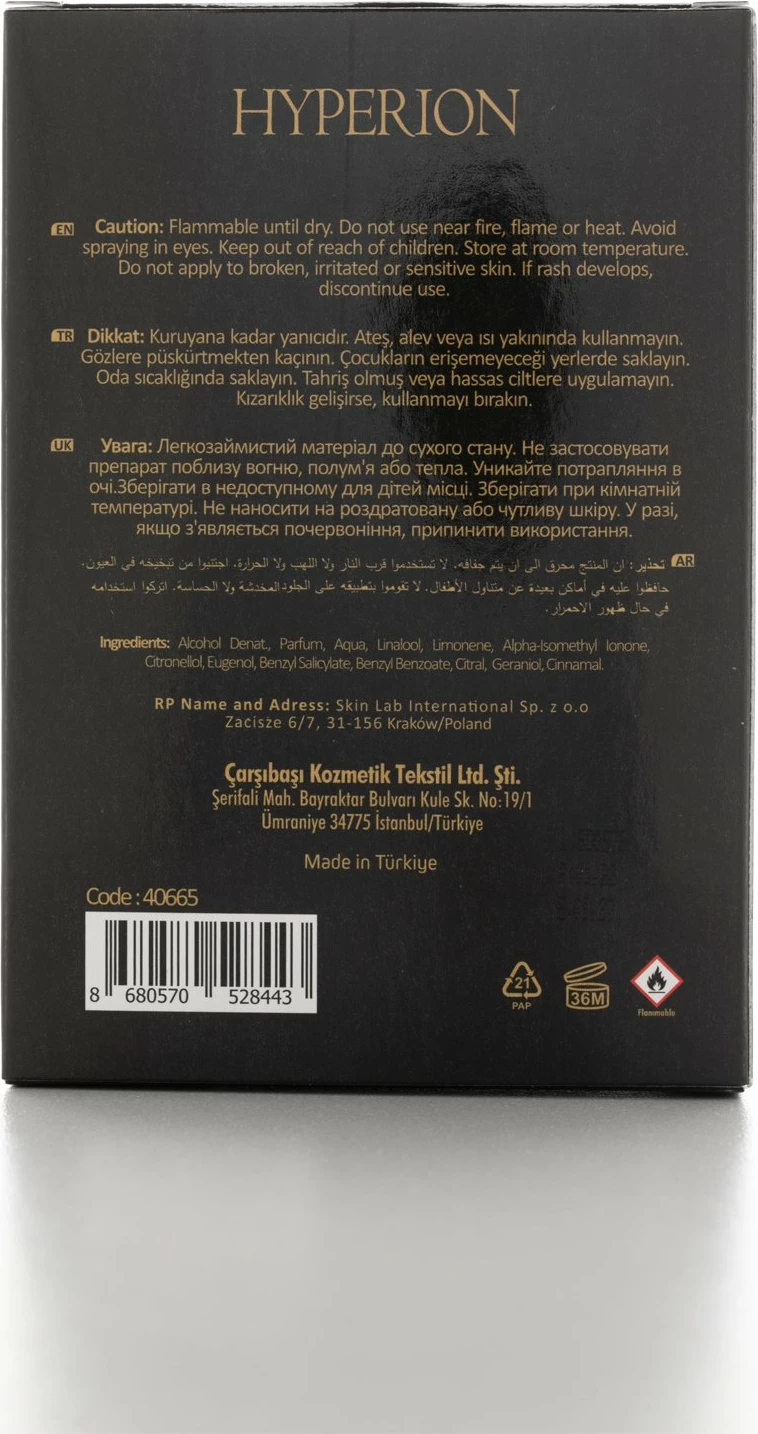 Parfum za moške Hyperion, Alberto Taccini, 60 ml