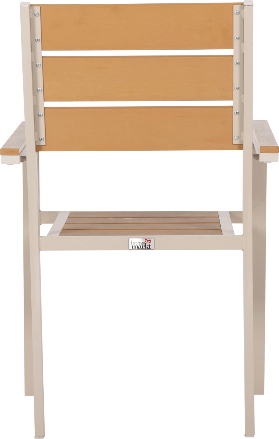 Aluminijasti naslanjač SAGA FH5981.04 šampanjec-poliles v naravni barvi 55x55x86Hcm