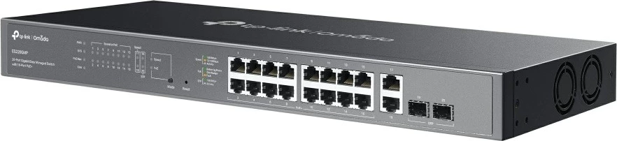 Stikalo Omada ES220GMP TP-Link, 16 Gigabit vrat, PoE+, črno