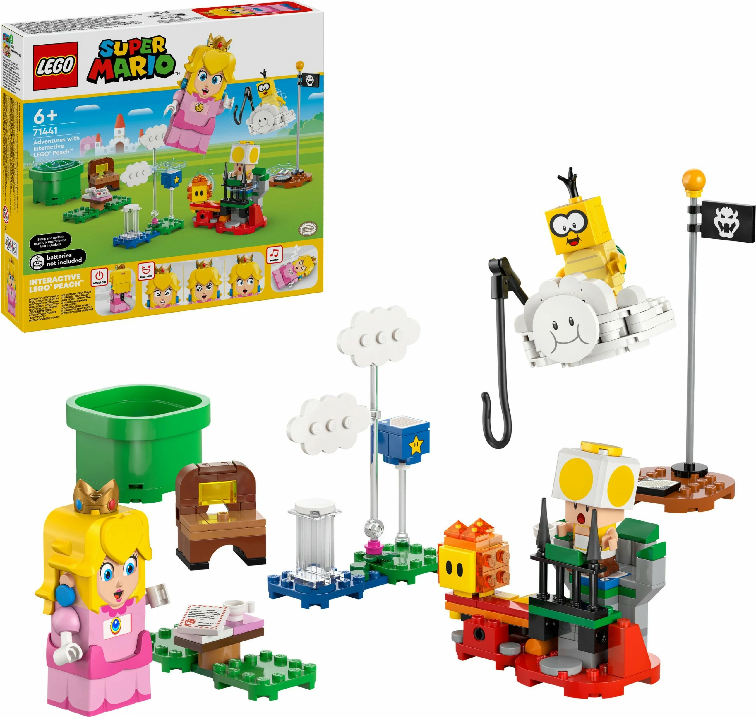 Interaktivni set za sestavljanje Peach, LEGO Super Mario 71441, 208 delov, večbarven