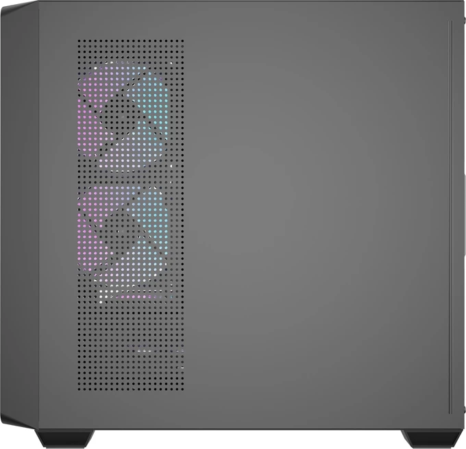 Računalniško ohišje z 4 ventilatorji, Midi Tower, kaljeno steklo, ATX, črno, Darkflash DS900WD