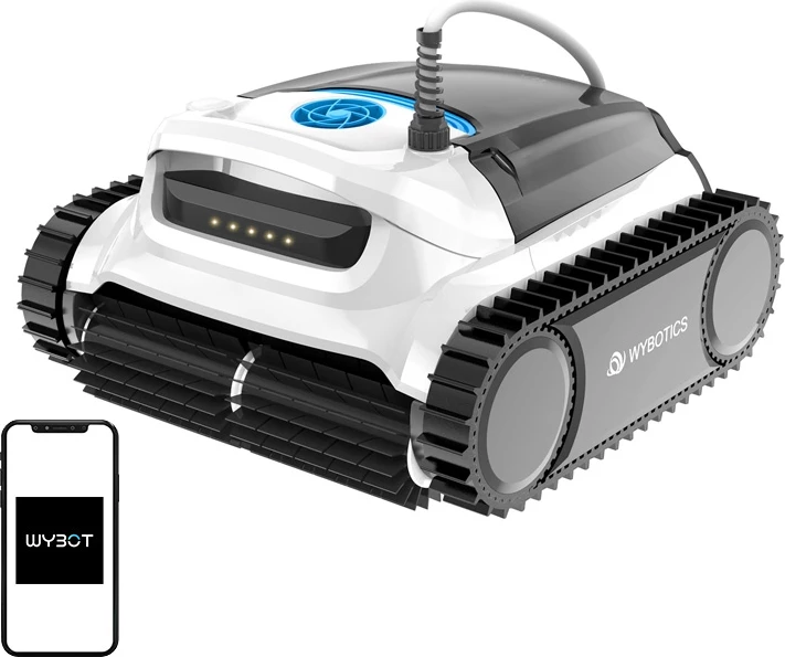 Robot za čiščenje bazena Wybot M1C s kablom, upravljanje prek aplikacije, bel/črn