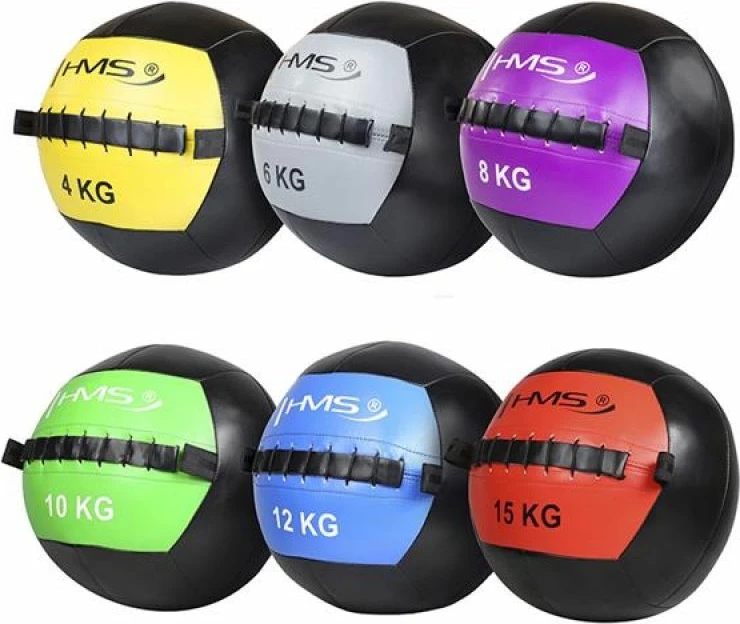 Vadbeni žog HMS Wall Ball, 10 kg, zelena