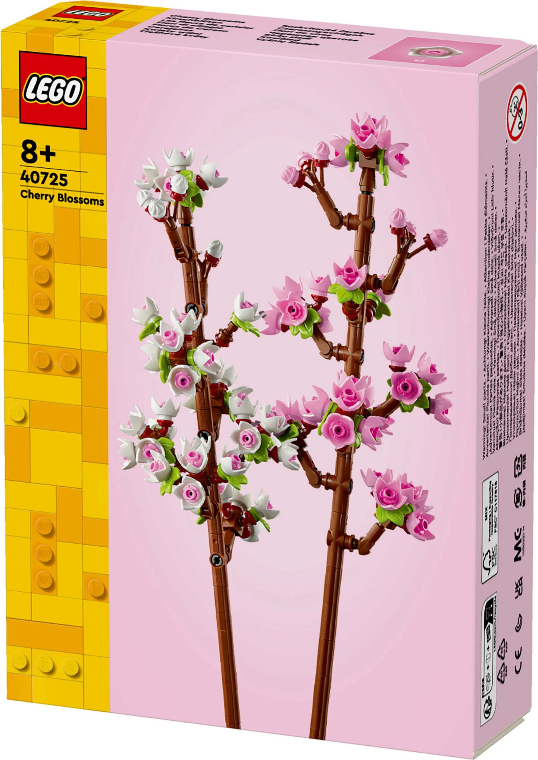Set za sestavljanje češnjevih cvetov LEGO 40725, 430 kosov, večbarvno