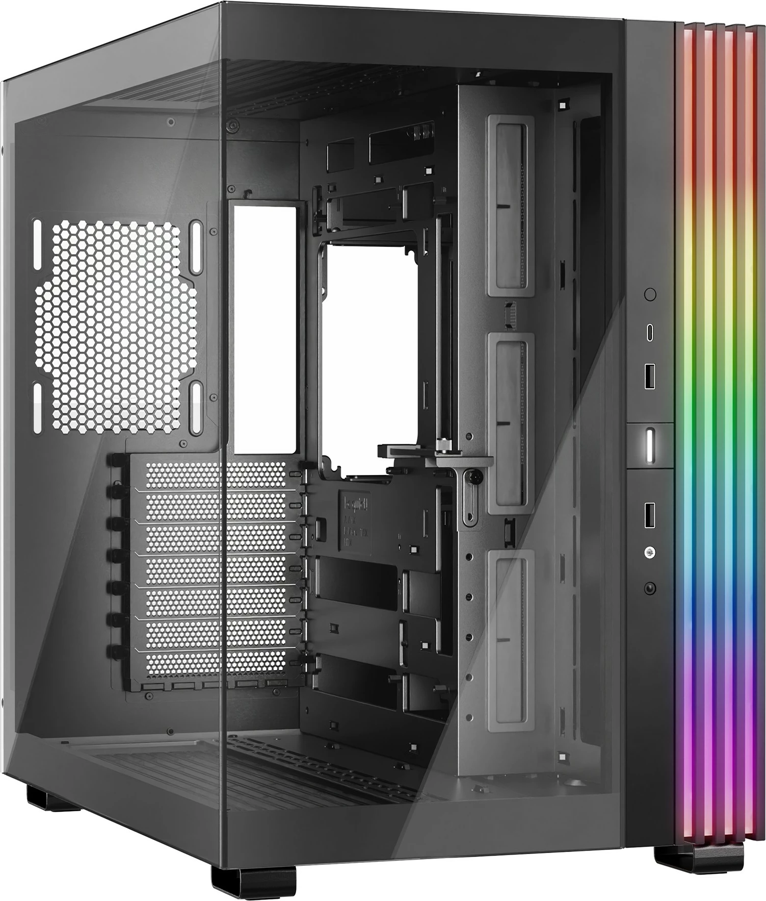 Miditower ohišje z RGB osvetlitvijo Be Quiet! Light Base 600 DX, črn