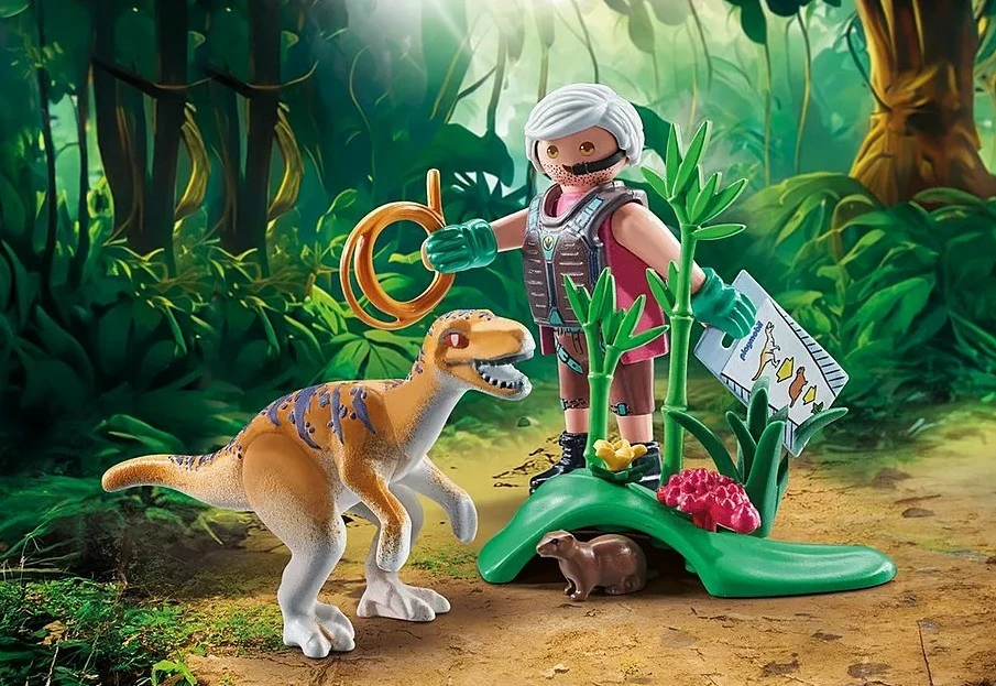 Set dinozavrov Playmobil Dinos 71823 Velociraptor, 18 delov