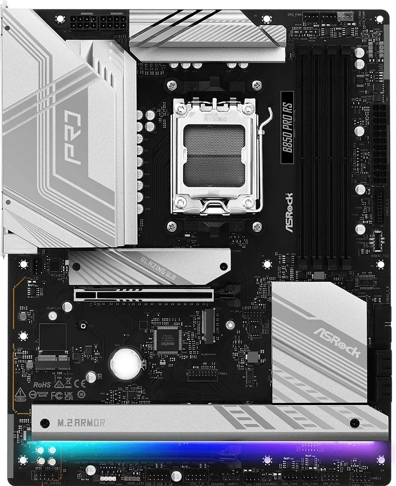 Plošča za matično ploščo Asrock B850 Pro RS, Socket AM5, ATX